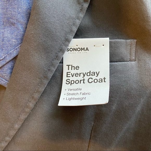 Sonoma | NWT Men’s Everyday Sport Coat in Charcoal - Picture 5 of 6